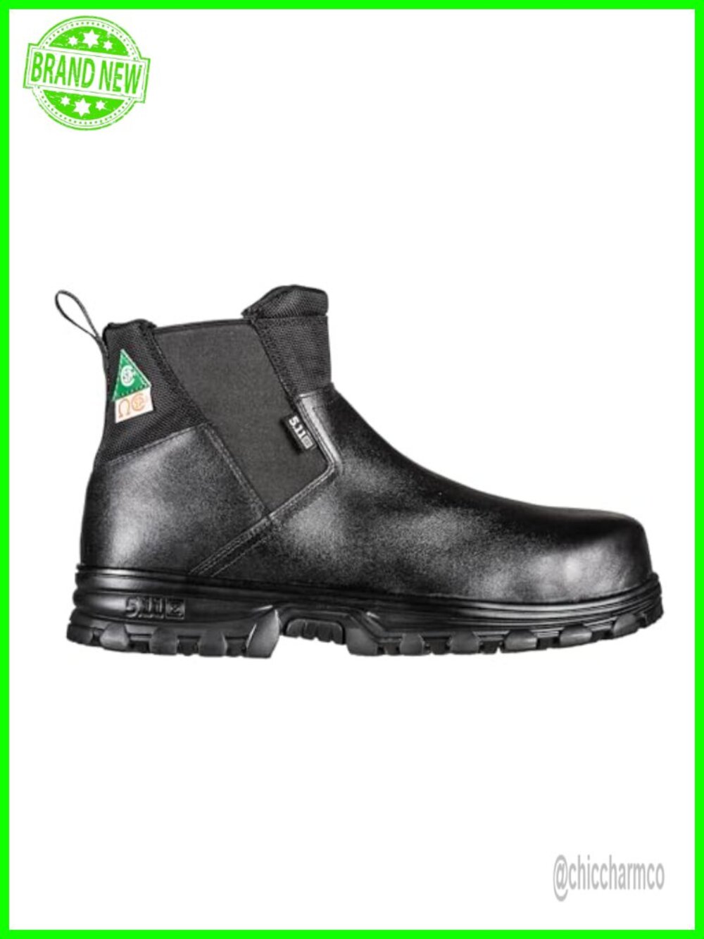 Tactical Work Boot Water-Resistant Leather Slip-Resistant Ankle Duty